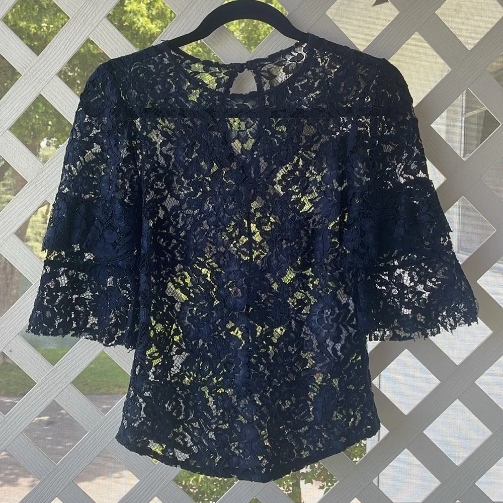 Reformation’Marie’ Ruffle-Tiered Bell Sleeve - Picture 2 of 10